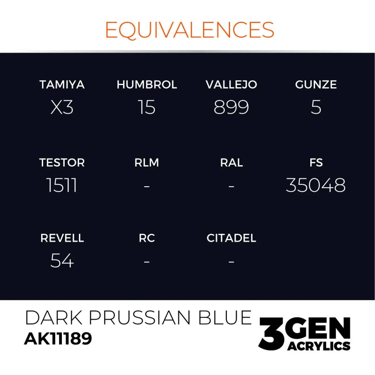AK Interactive 3Gen Dark Prussian Blue 17ml peinture bleue