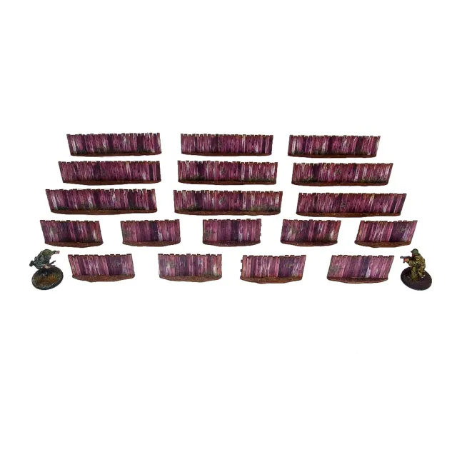 Bolt Action Ostfront Village Low Fence décor prépeint 18 sections
