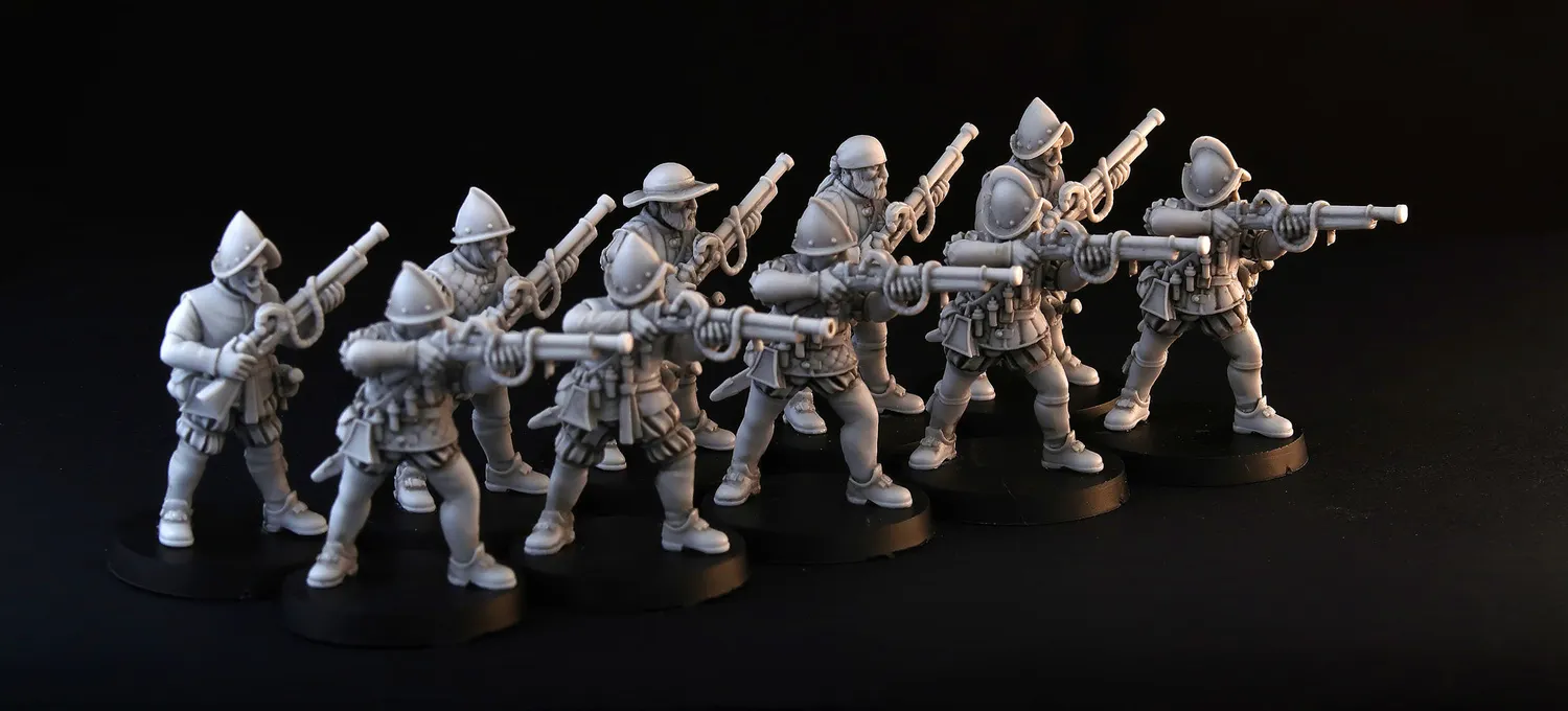 Brother Vinni Spanish Hand Gunners figurines 28mm lot 10