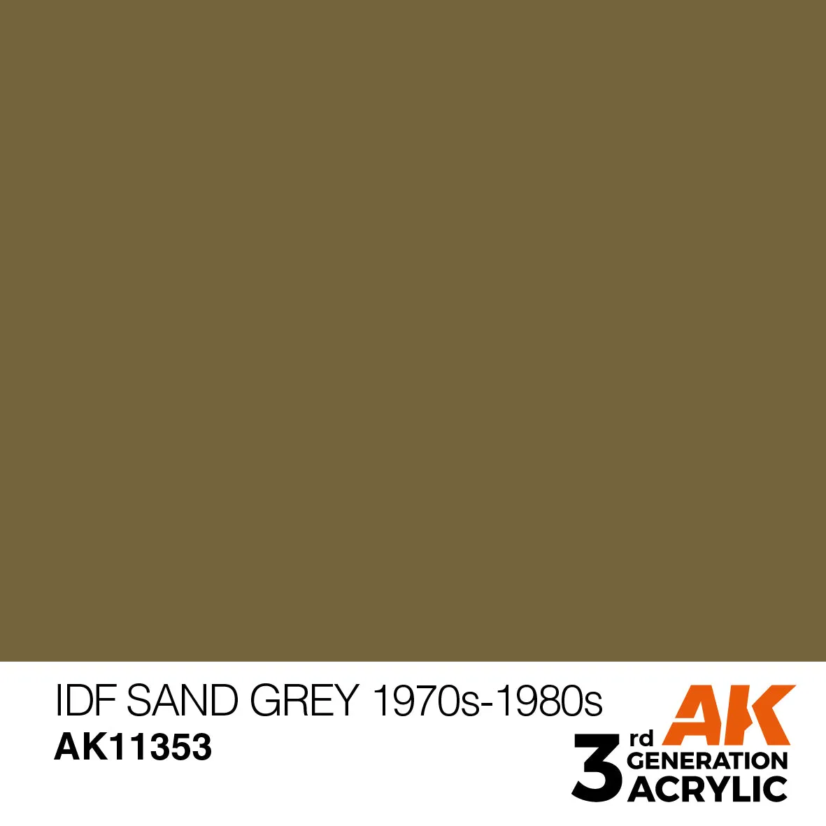 AK Interactive 3Gen IDF Sand Grey peinture 17ml gris sable