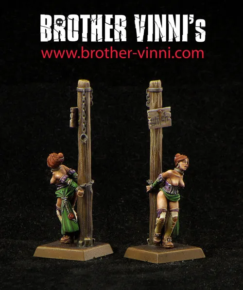 Brother Vinni Slave Girl at Stake figurine résine 28mm érotique
