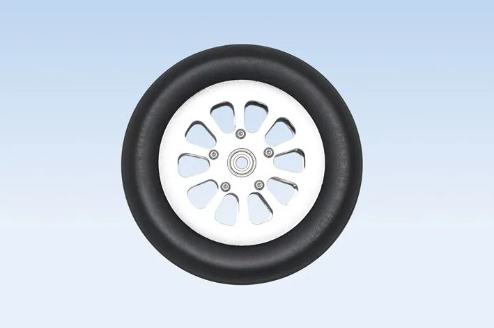 Black Horse Model Rubber Wheel/Hub roue caoutchouc 130 mm
