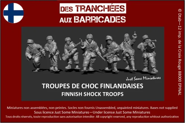 Des Tranchées aux Barricades Troupes de choc finlandaises figurines lot 7 résine