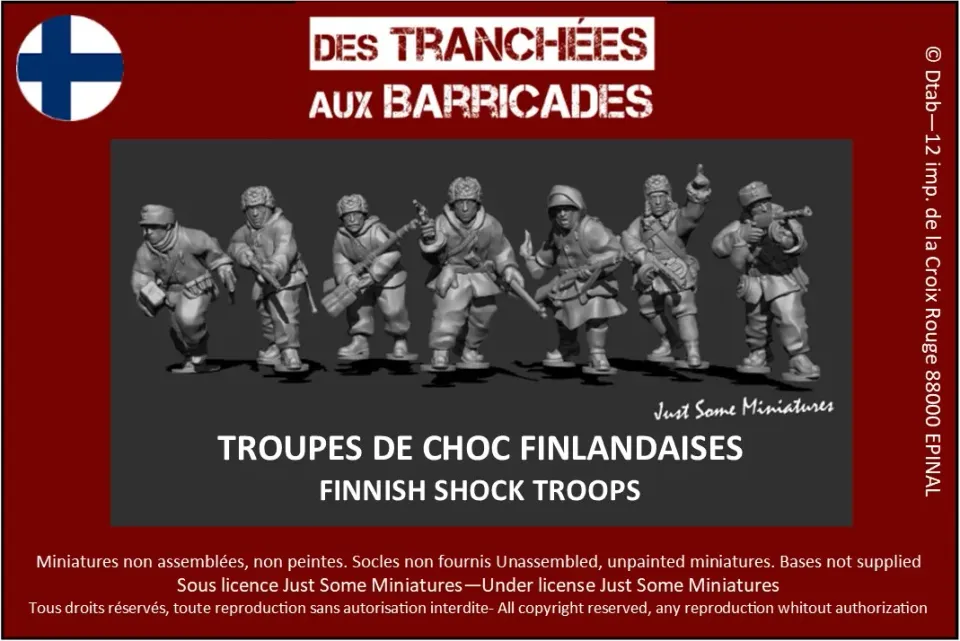 Des Tranchées aux Barricades Troupes de choc finlandaises figurines lot 7 résine