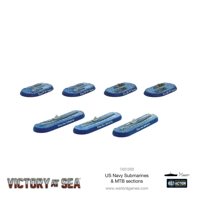 Bolt Action Victory at Sea US Navy Submarines MTB coffret navires