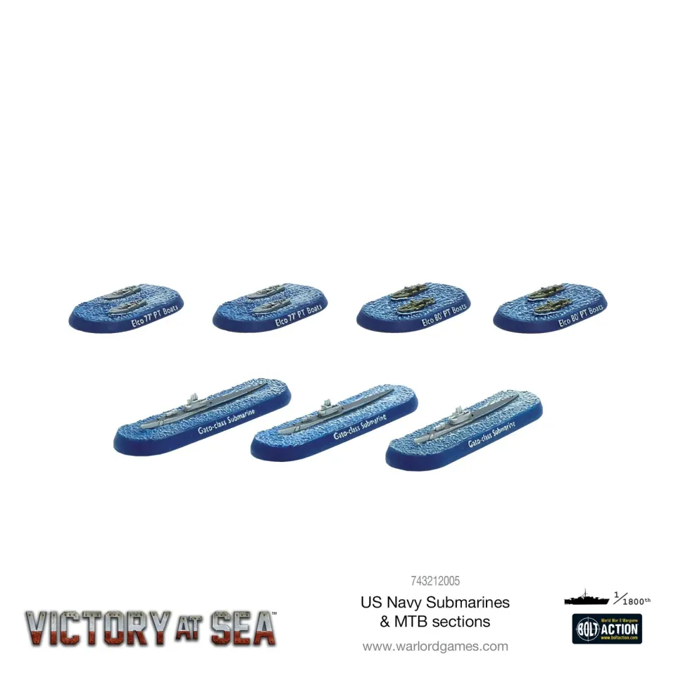 Bolt Action Victory at Sea US Navy Submarines MTB coffret navires