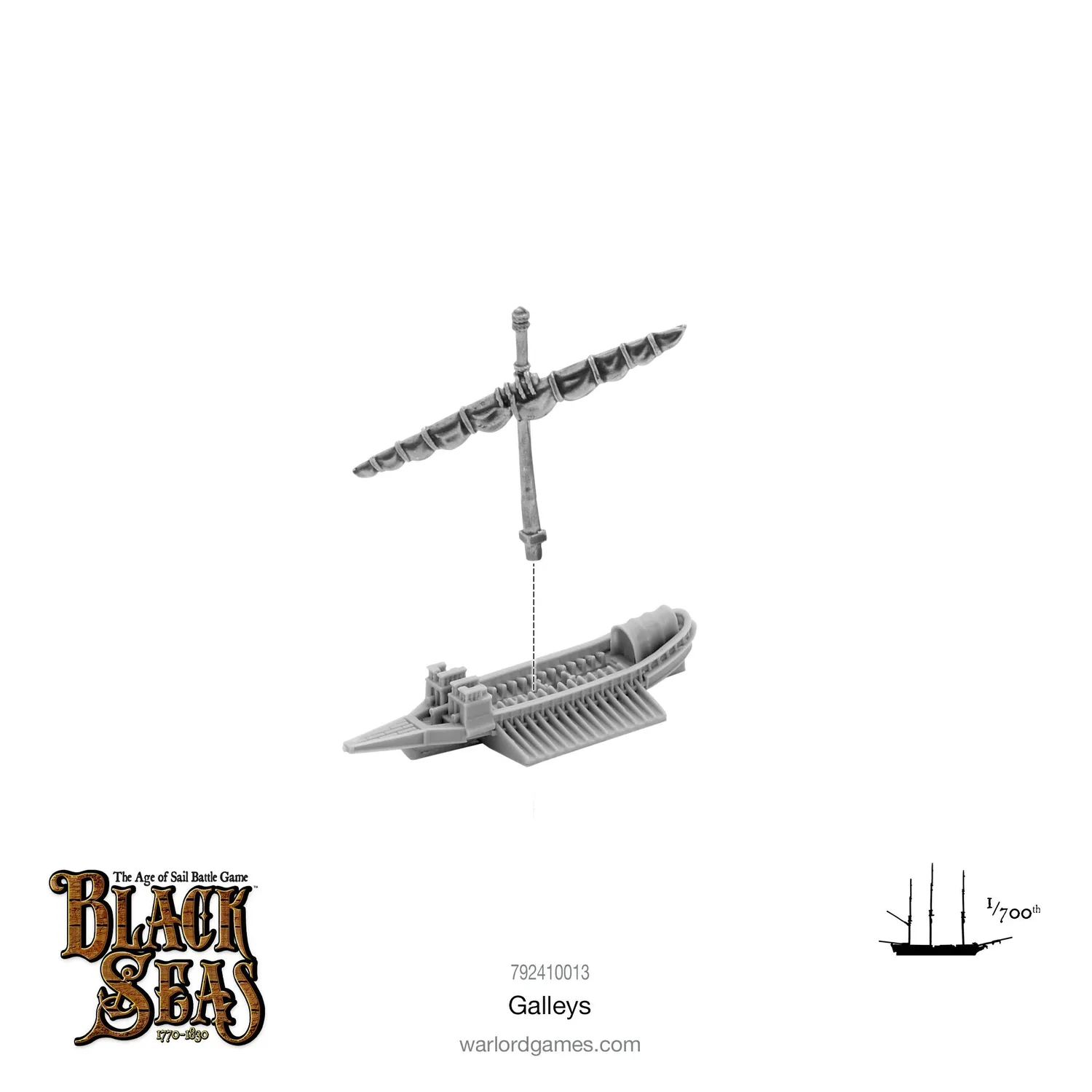Bolt Action Black Seas Galleys navires figurines résine métal