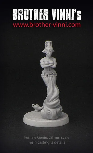Brother Vinni Female Genie figurine résine 28 mm lampe