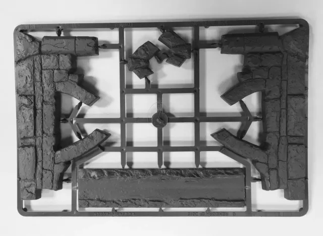 Bolt Action Stone Ruins 2 décor plastique 1 grappe