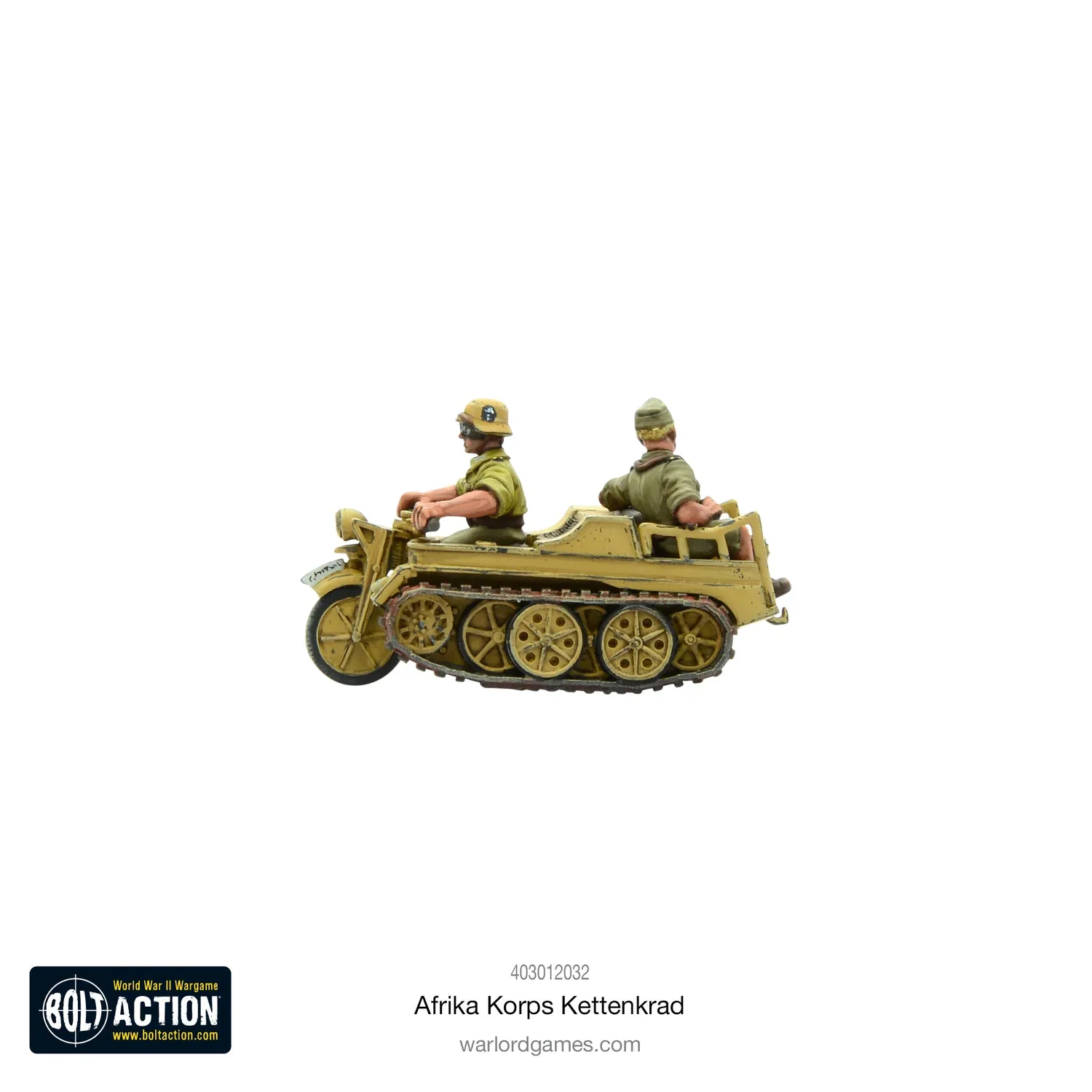 Bolt Action Afrika Korps Kettenkrad véhicule métal désert