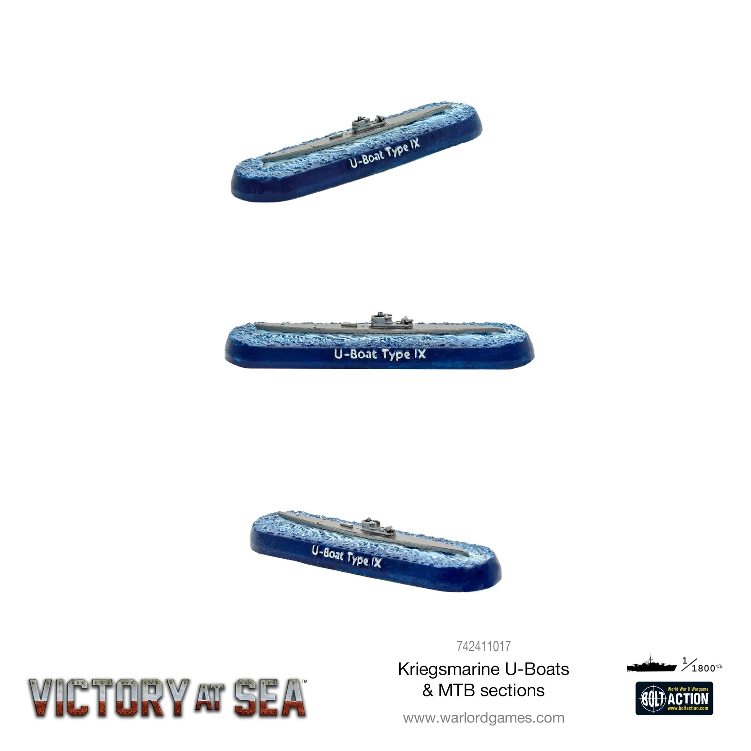 Bolt Action Victory at Sea Kriegsmarine U-Boats & MTB sections navires