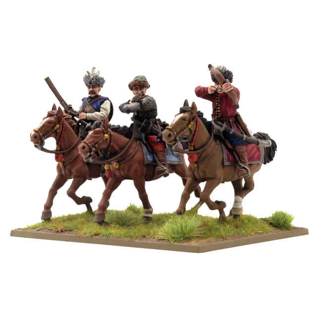 Pike & Shotte Levy cavalry with muskets figurines mtal