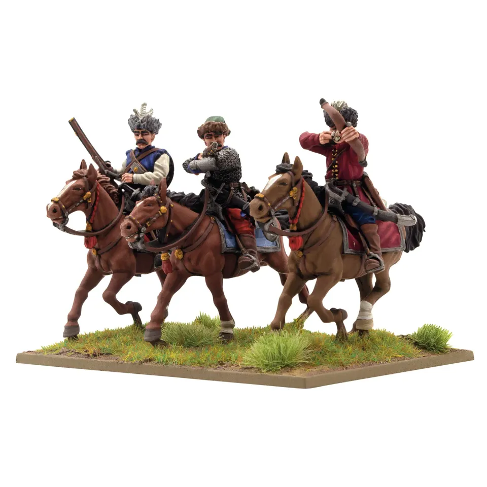 Pike & Shotte Levy cavalry with muskets figurines mtal
