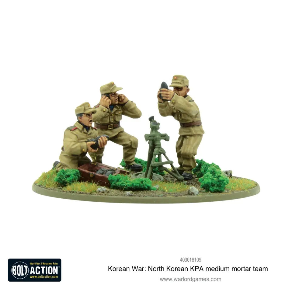 Warlord KPA Mortier moyen équipe figurines métal Corée