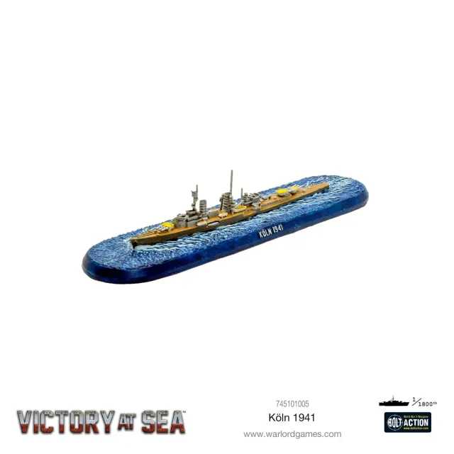 Bolt Action Victory at Sea Köln navire miniature Kriegsmarine
