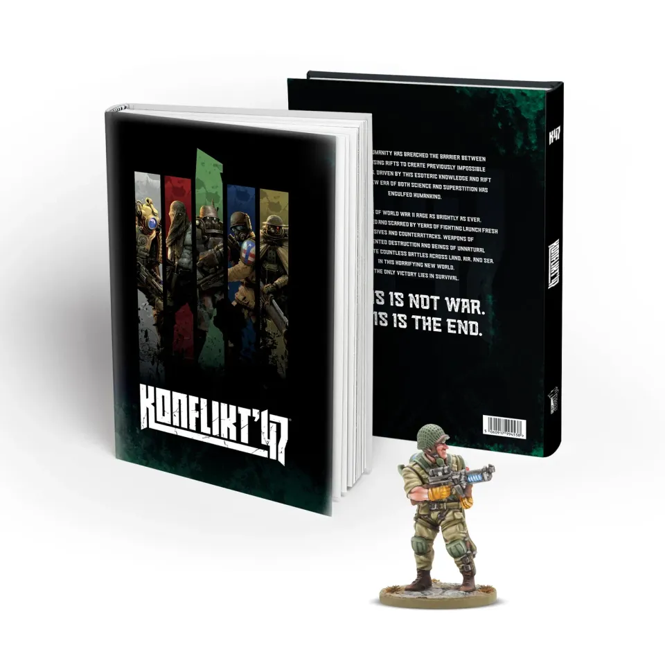 Bolt Action Konflikt '47 Rulebook livre de règles avec figurine spéciale Reload! US