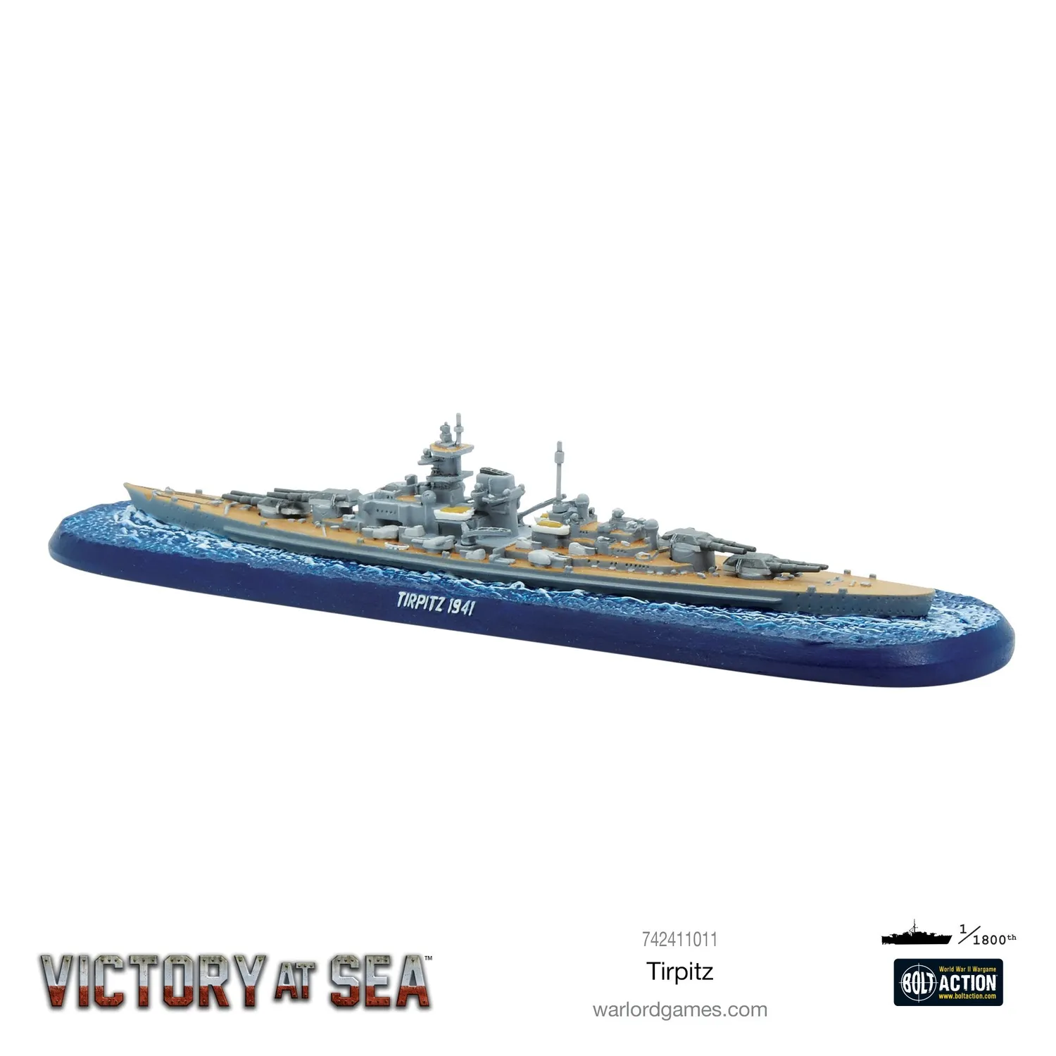 Victory at Sea Tirpitz cuirassé miniature résine