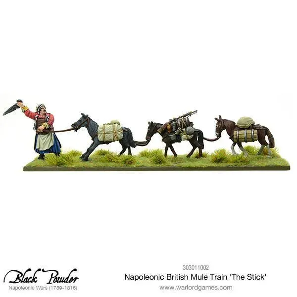Bolt Action Black Powder Napoleonic British Mule Train The Stick figurines métal