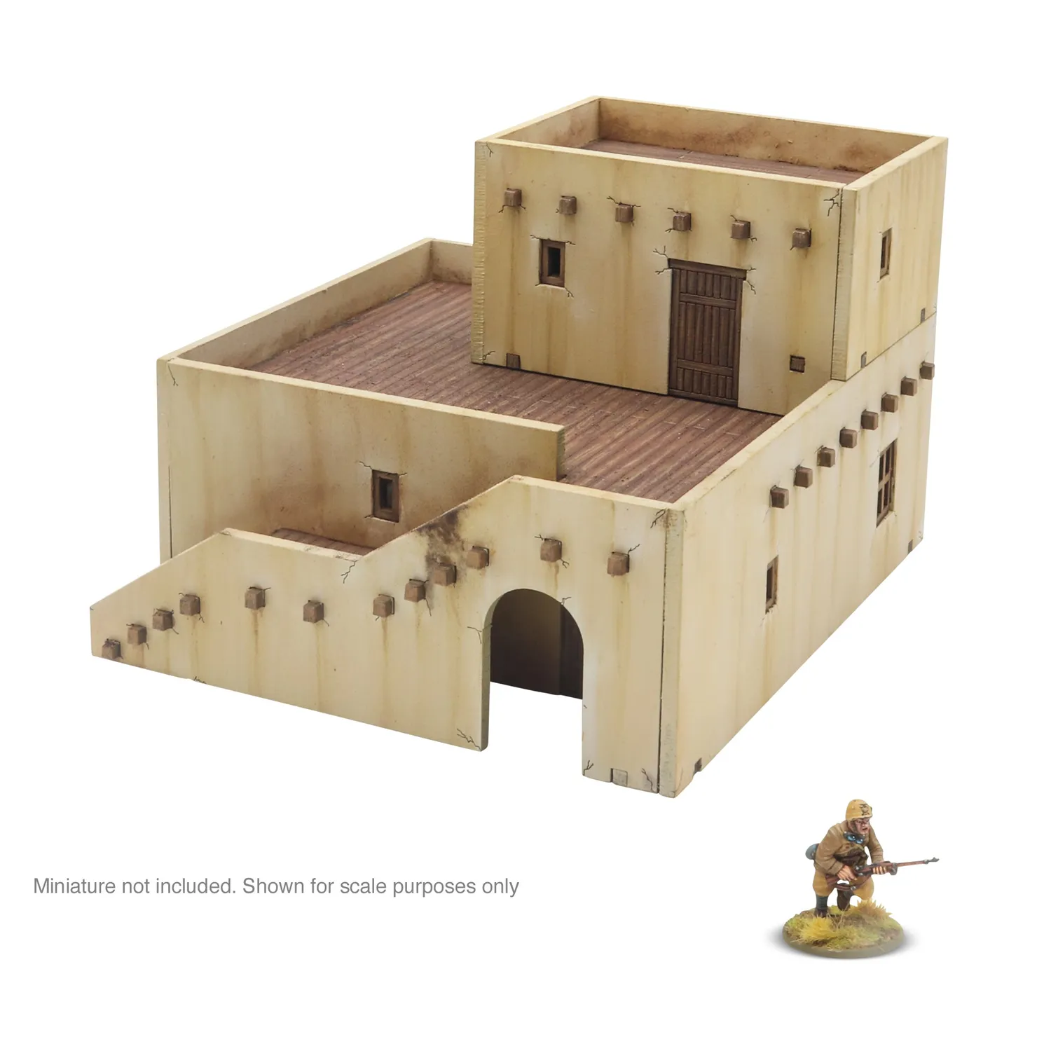 Bolt Action Adobe Building bâtiment de décor MDF désert