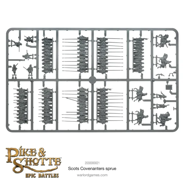 Bolt Action Pike & Shotte Epic Battles Scots Covenanters sprue grappe plastique infanterie cavalerie