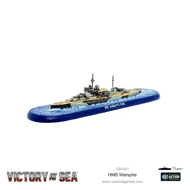 Bolt Action Victory at Sea HMS Warspite navire résine