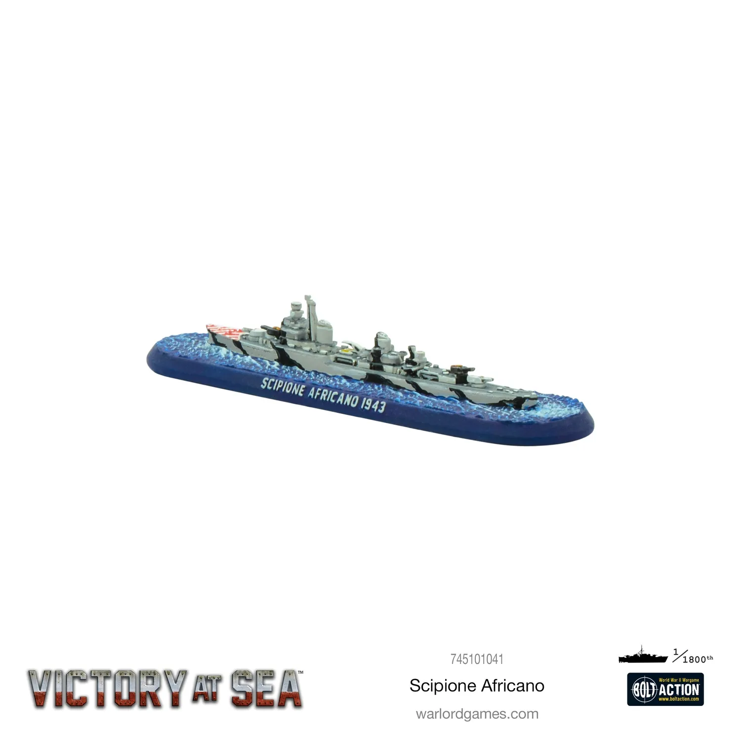 Bolt Action Victory at Sea Scipione Africano navire résine métal
