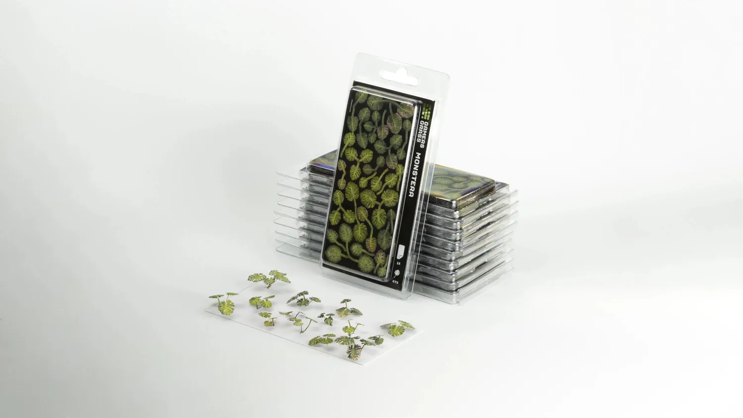 Gamers Grass Laser Plants Monstera décor 47 feuilles
