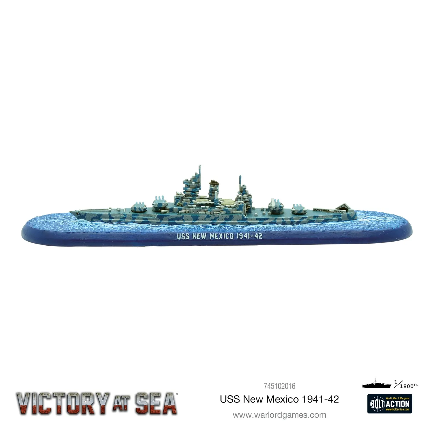 Victory at Sea USS New Mexico BB-40 cuirassé en métal et résine
