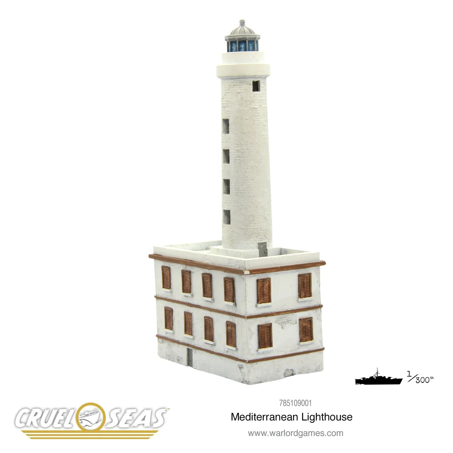 Bolt Action Mediterranean Lighthouse décor phare en résine pour jeu naval