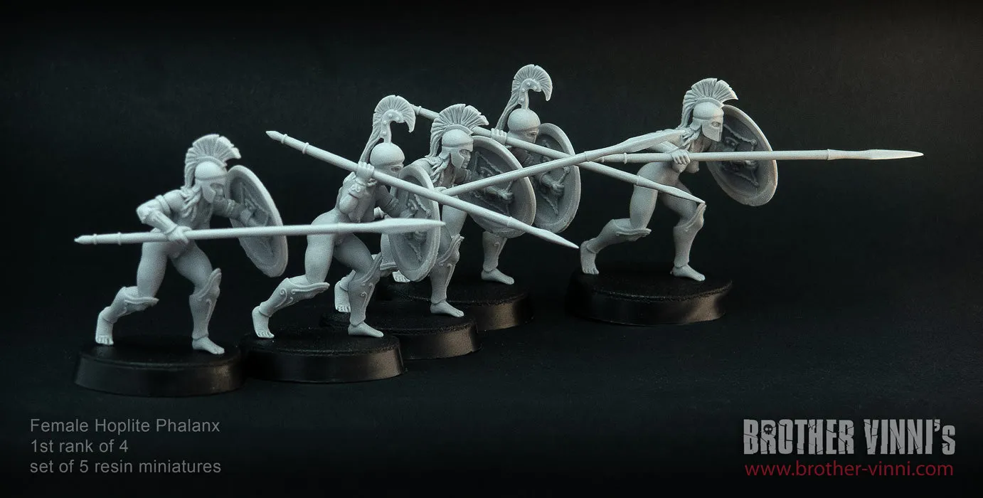 Brother Vinni Female Hoplites 1/4 figurines résine 28mm lot de 5
