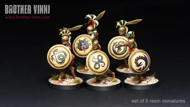 Brother Vinni Female Greek Hoplites figurines 28 mm lot de 5