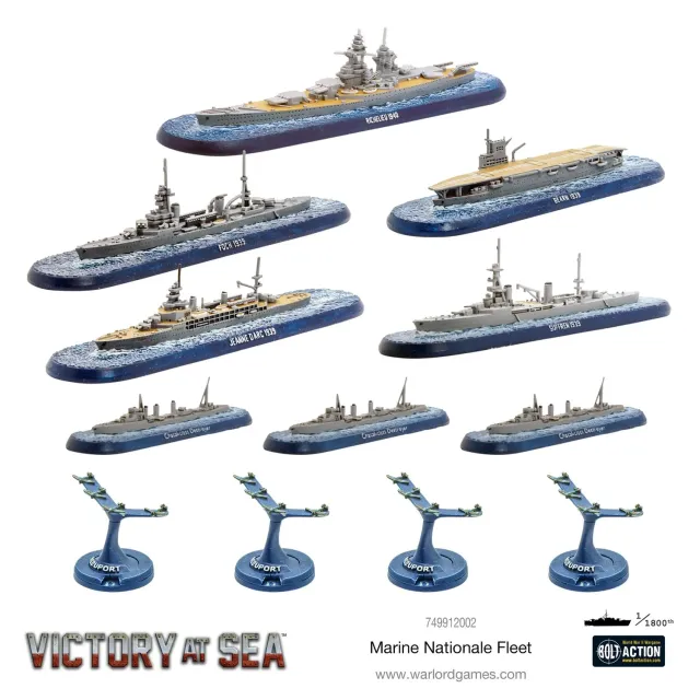 Warlord Games Victory at Sea Marine Nationale Fleet coffret