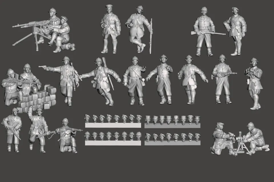 Des Tranchées aux Barricades Forces Sécurité Vichy figurines 28mm x20