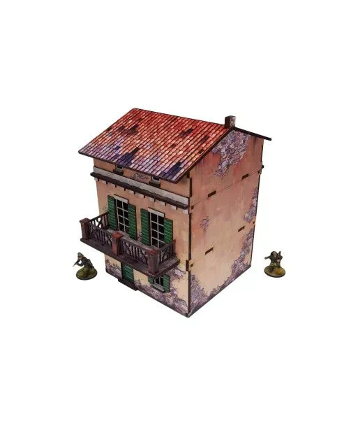 Bolt Action Italy Balcony House 1 décor 28mm prépeint