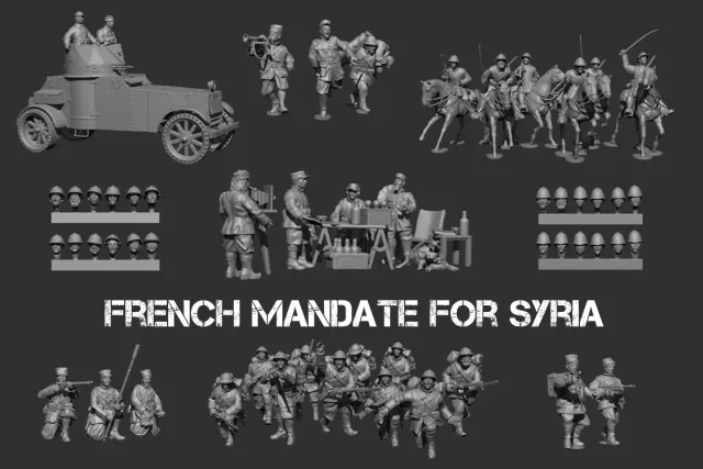 Armée française Syrie pack fichiers STL 28mm pré-supportés