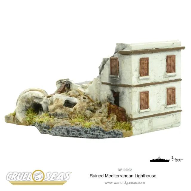 Bolt Action Ruined Mediterranean Lighthouse décor résine