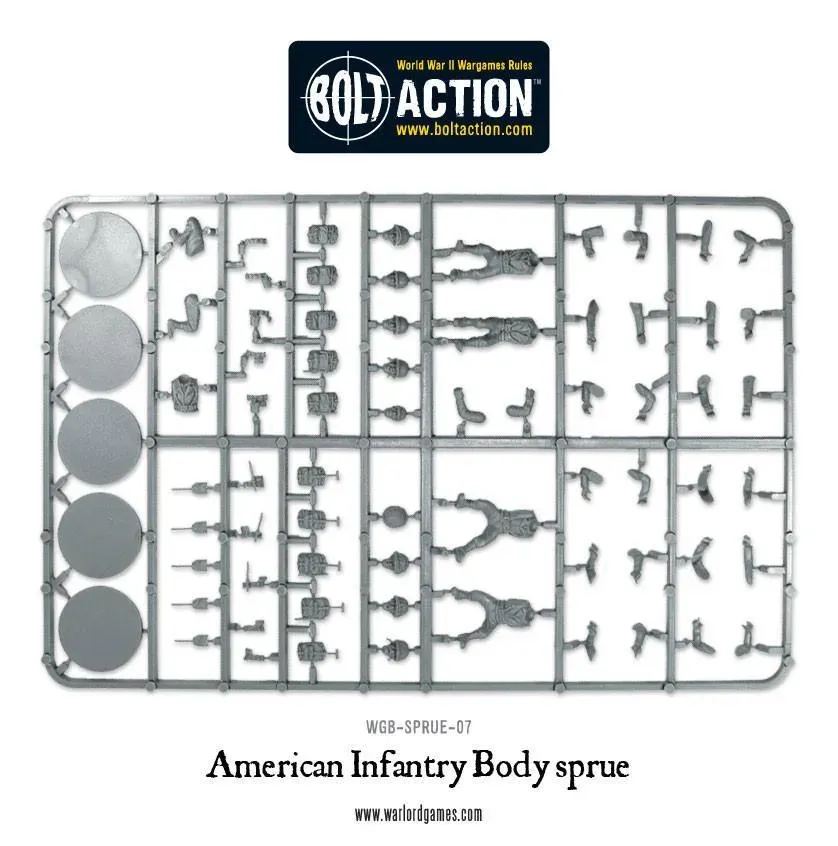 Warlord Games Bolt Action US Infantry grappe plastique ancienne