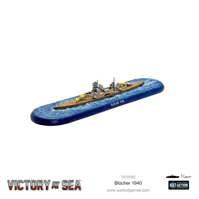 Victory at Sea Blücher croiseur lourd navire résine métal