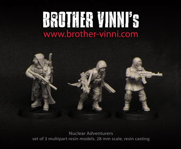Brother Vinni Nuclear Adventurers figurines 28mm post-apo lot 3