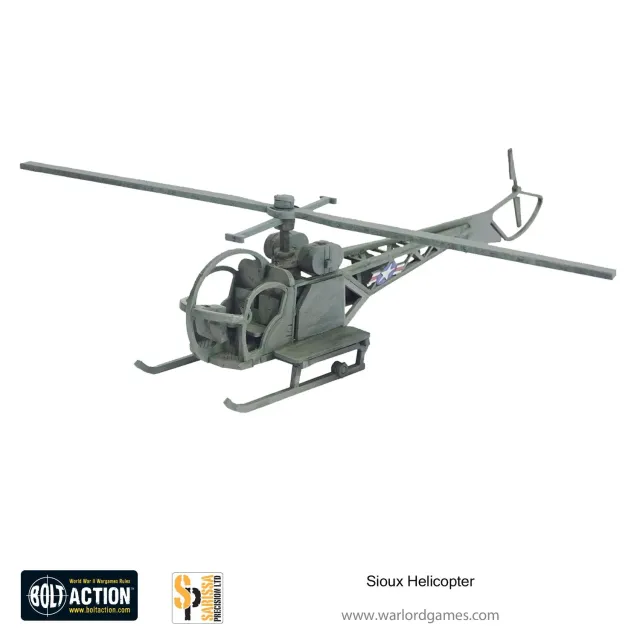 Bolt Action Sioux Helicopter Bell 47 Corée MDF