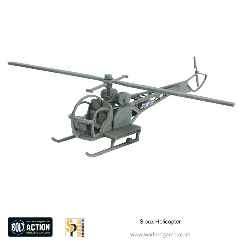 Bolt Action Sioux Helicopter Bell 47 Corée MDF