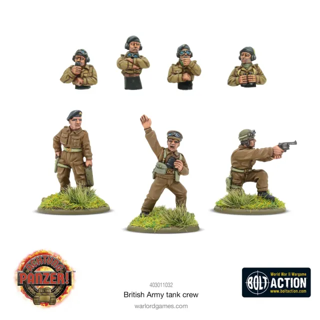 Bolt Action British Army Tank Crew figurines d’équipage de char