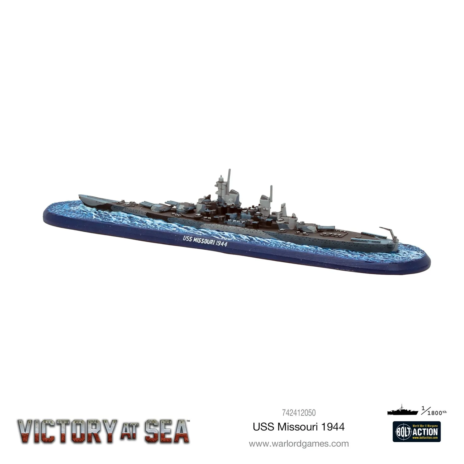 Bolt Action Victory at Sea USS Missouri maquette navale