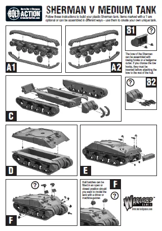 Bolt Action Sherman V Troop Firefly Vc chars 3 pièces