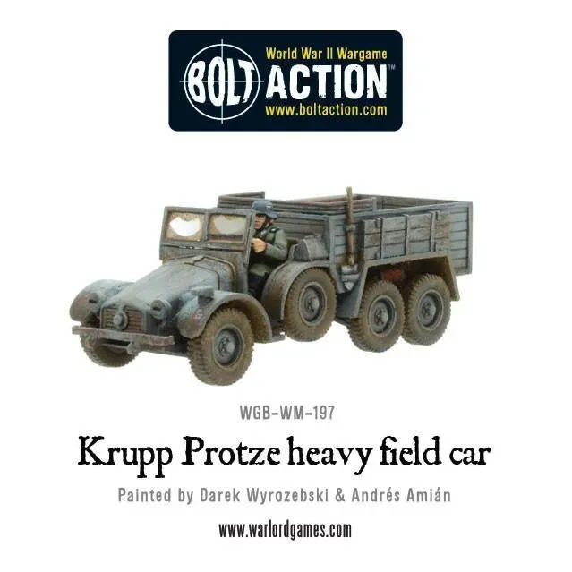 Bolt Action Krupp Protze véhicule résine 28mm