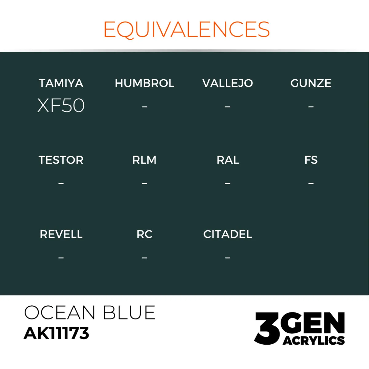 AK Interactive 3rd Gen peinture Ocean Blue 17ml bleu