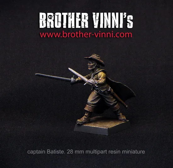 Brother Vinni Captain Batiste figurine résine 28 mm