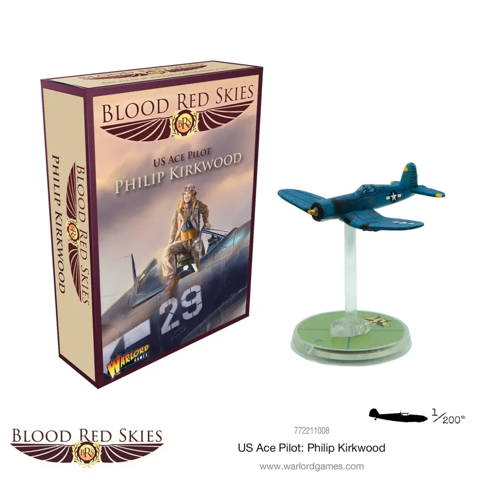 Warlord Games Blood Red Skies Kirkwood Corsair avion as