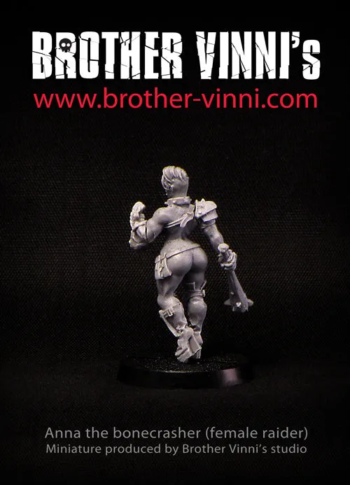 Brother Vinni survivante post-apo figurine résine 28mm femme