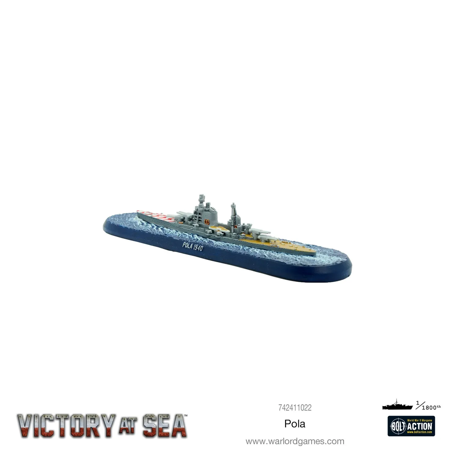 Bolt Action Victory at Sea - Pola navire métal non peint